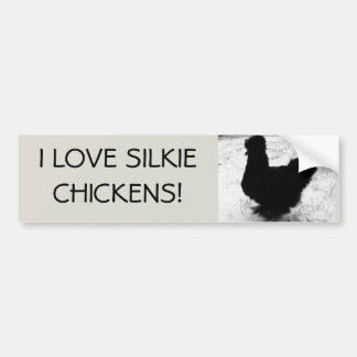 I love silkie chickens bumper sticker