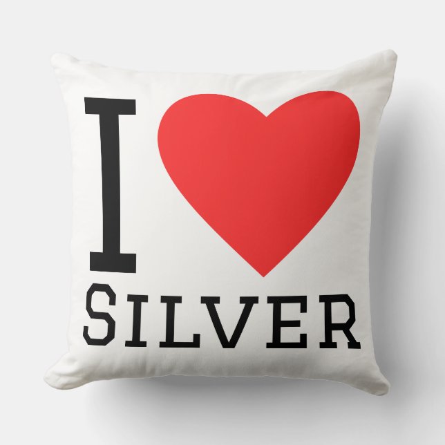I love silver cushion (Front)