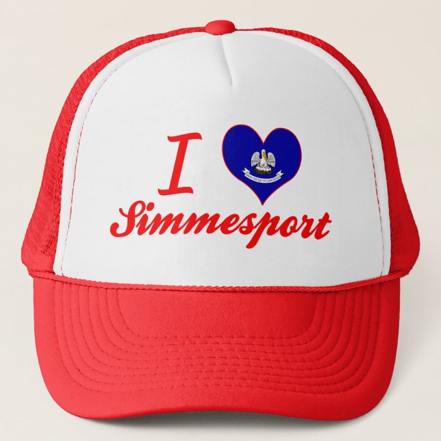 I Love Simmesport, Louisiana Trucker Hat (Front)