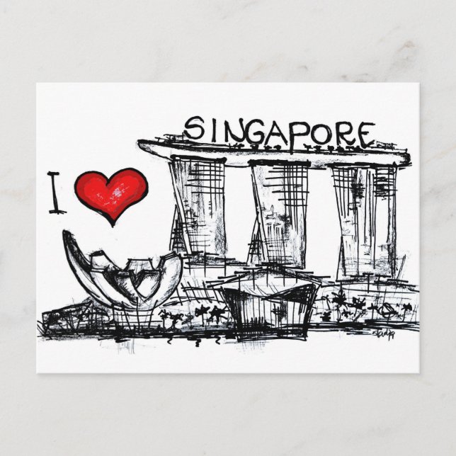 I love Singapore Postcard (Front)