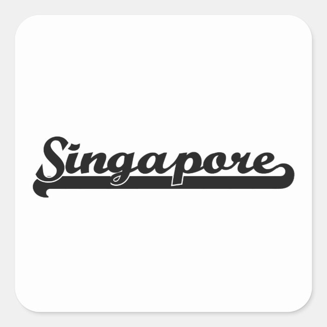 I love Singapore Singapore Classic Design Square Sticker (Front)