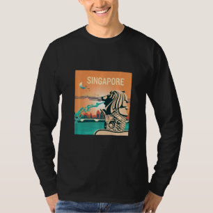I Love Singapore Souvenirs Tshirt Cute Singapore M