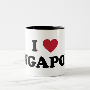 I Love Singapore Two-Tone Coffee Mug