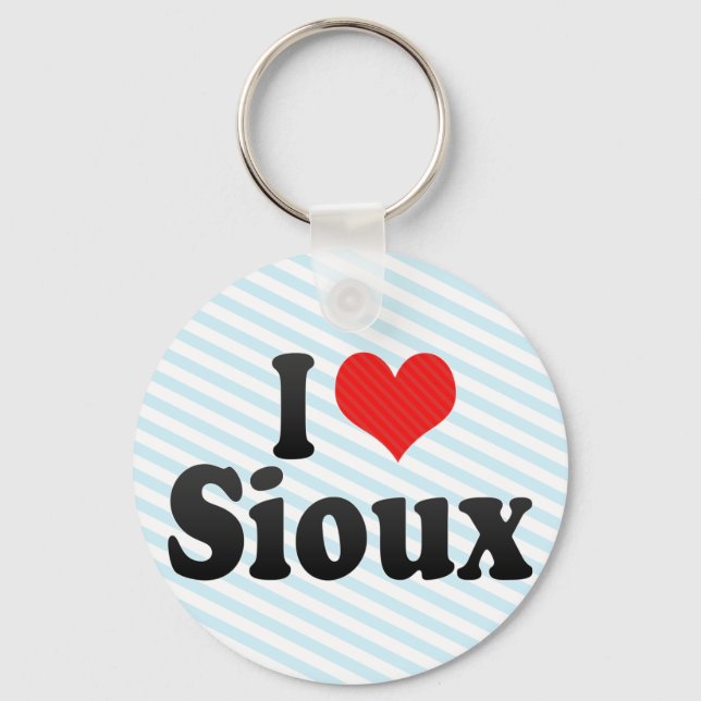 I Love Sioux Key Ring (Front)