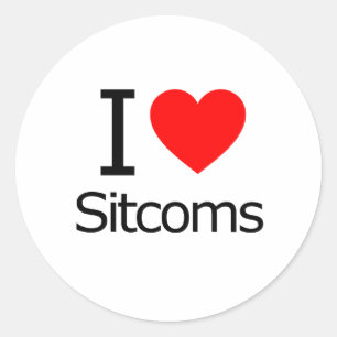 I Love Sitcoms Classic Round Sticker