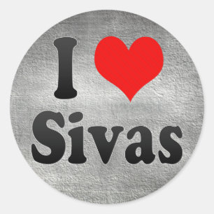 I Love Sivas, Turkey Classic Round Sticker