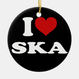 I Love Ska Ceramic Tree Decoration