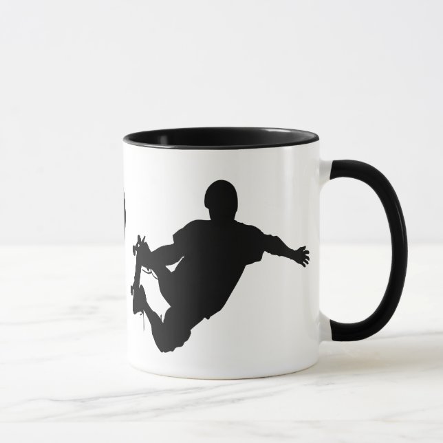 I Love Skateboarding Mug (Right)