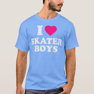I Love Skater Boys Pink T-Shirt