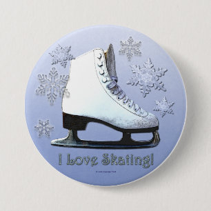 I Love Skating 7.5 Cm Round Badge
