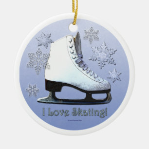 I Love Skating Ceramic Tree Decoration