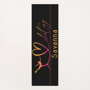 "I love Skating" figure skating custom name Yoga Mat