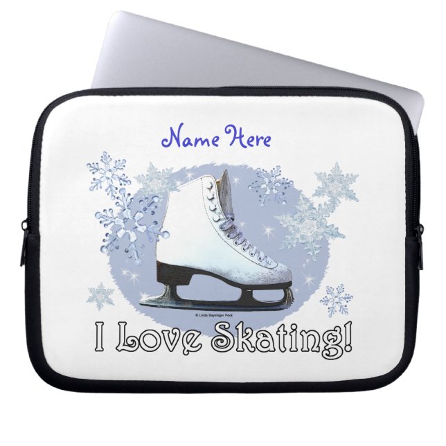 I Love Skating! Laptop Sleeve (Front)