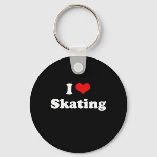 I Love Skating Tshirt Key Ring