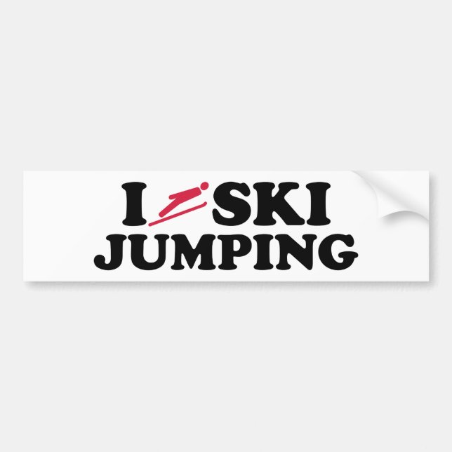 I love ski jumping bumper sticker (Front)