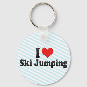 I Love Ski Jumping Key Ring