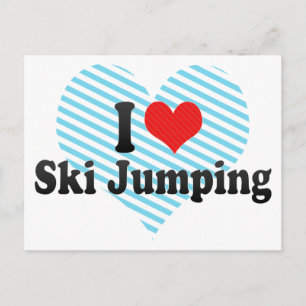 I Love Ski Jumping Postcard