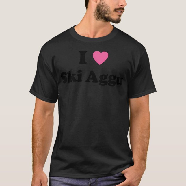 I Love Skiing Aggu T-Shirt (Front)