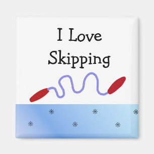 I Love Skipping Magnet
