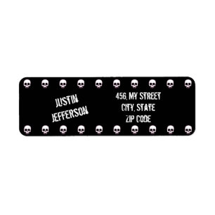 I Love Skulls Return Address Label