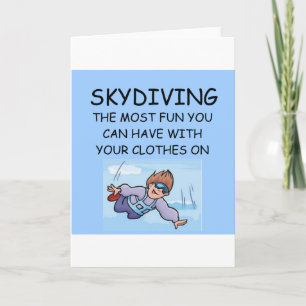 i love skydiving card
