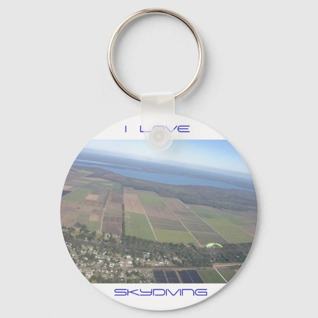 I Love Skydiving Keyring (Front)