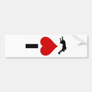 I Love Skydiving (Vertical) Bumper Sticker