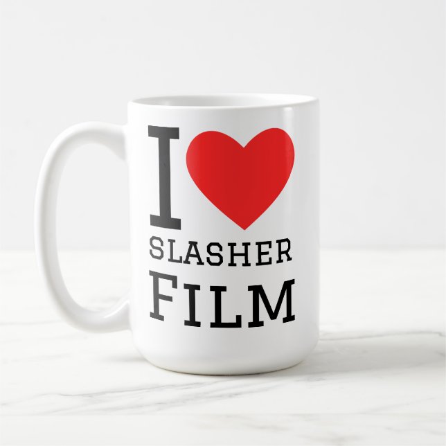 I love slasher film  coffee mug (Left)