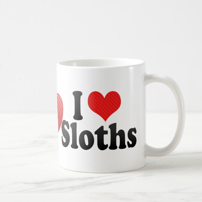 I Love Sloths Coffee Mug (Right)