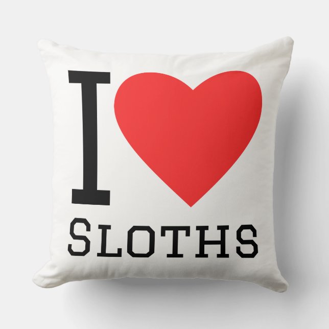 I love sloths cushion (Front)