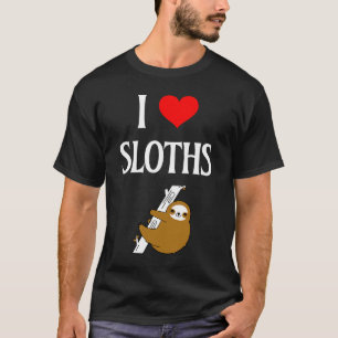 I Love Sloths I Heart Sloths Three toed Tree Sloth T-Shirt