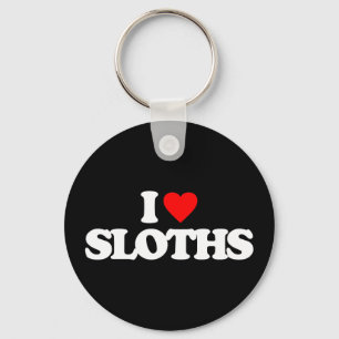 I LOVE SLOTHS KEY RING