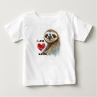 I love sloths, sloth greeting card, sloth kids