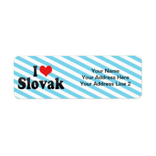 I Love Slovak Return Address Label