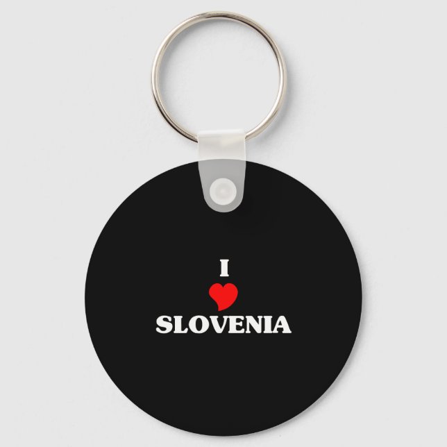 I Love Slovenia Key Ring (Front)