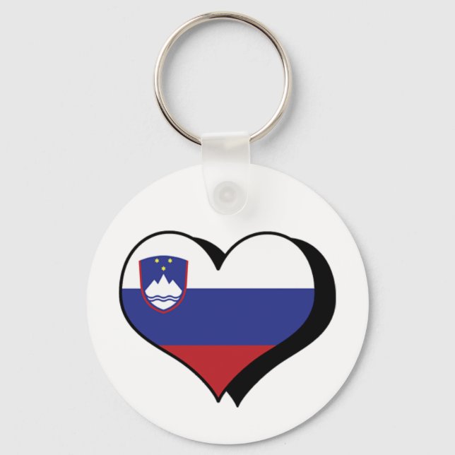 I Love Slovenia Keychain (Front)