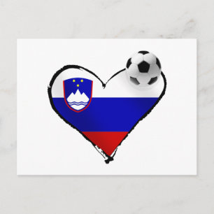 I love Slovenian football - Slovenia soccer love Postcard