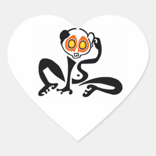 I love Slow LORISES - Wildlife - Endangered animal Heart Sticker