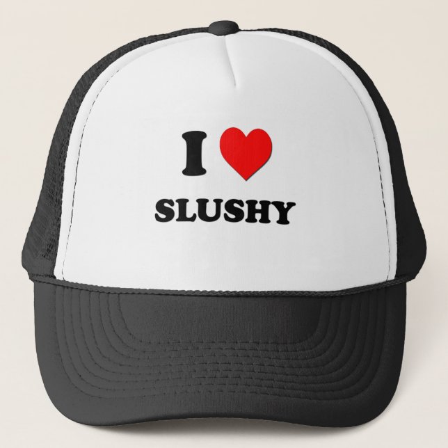 I love Slushy Trucker Hat (Front)