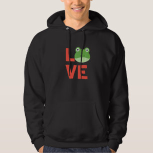 I Love Smiling Frog Amphibian Pet Owners And Anima Hoodie