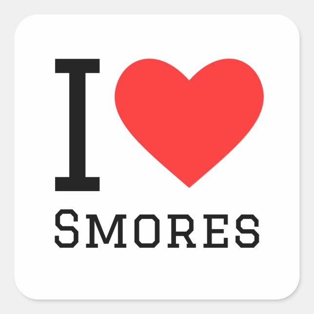 I love smores square sticker (Front)
