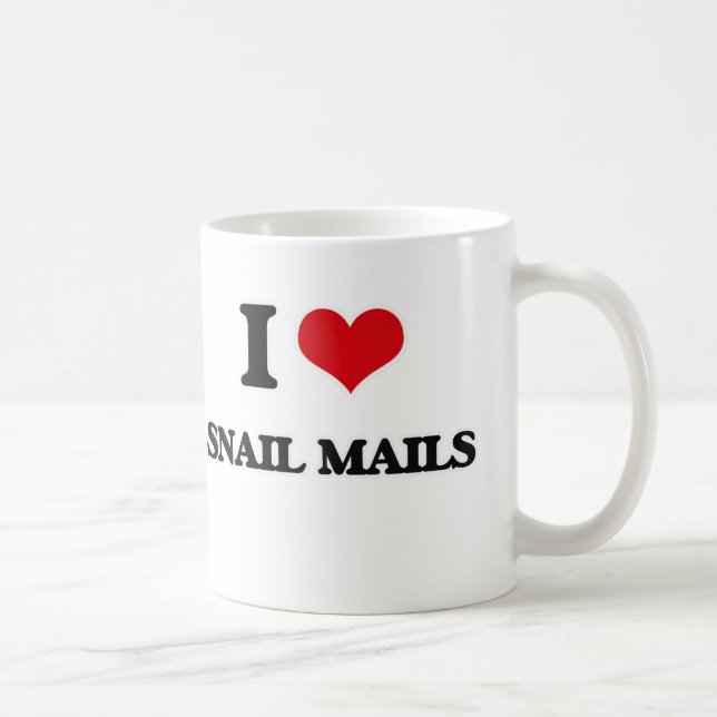 I love Snail Mails Coffee Mug (Right)