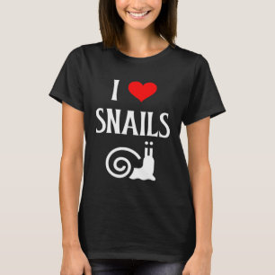 I Love Snails I Heart Snails Snail Gastropod Slug T-Shirt