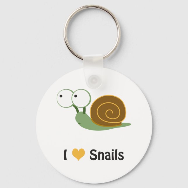 I love snails key ring (Front)