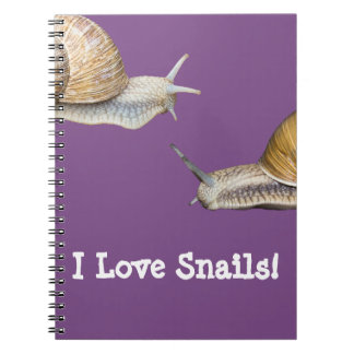 I Love Snails Snail Design Notebook