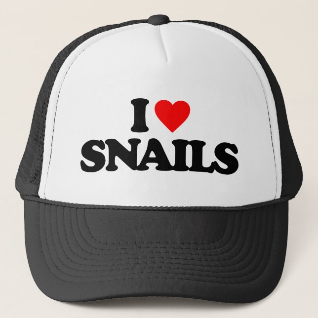 I LOVE SNAILS TRUCKER HAT (Front)