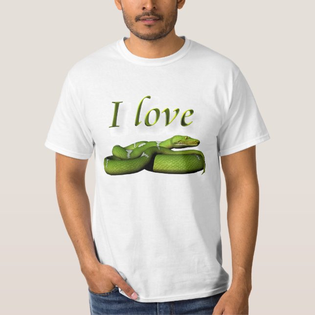I Love Snakes - T-shirt, Animals, snakes T-Shirt (Front)