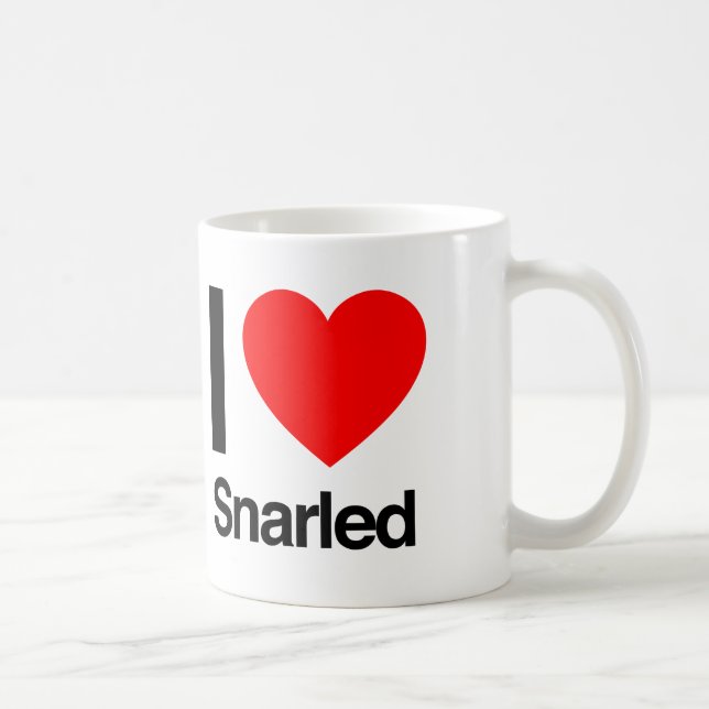 i love snarled coffee mug (Right)