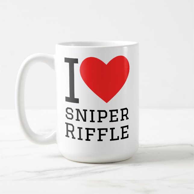 I love sniper riffle coffee mug (Left)