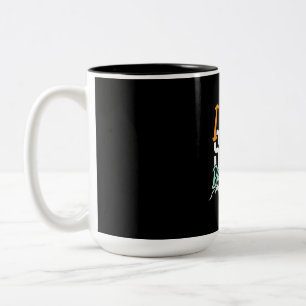 I Love Snow Boarding Two-Tone Coffee Mug